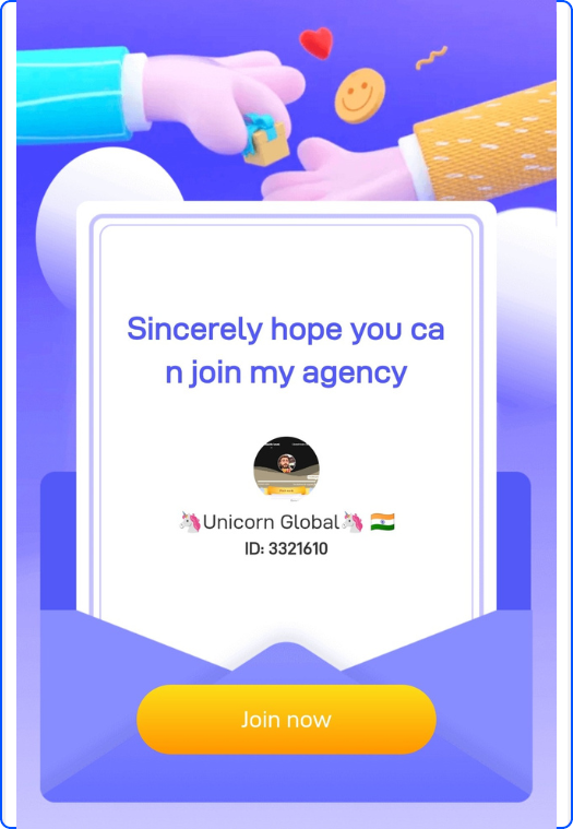 Join to poppo live agency